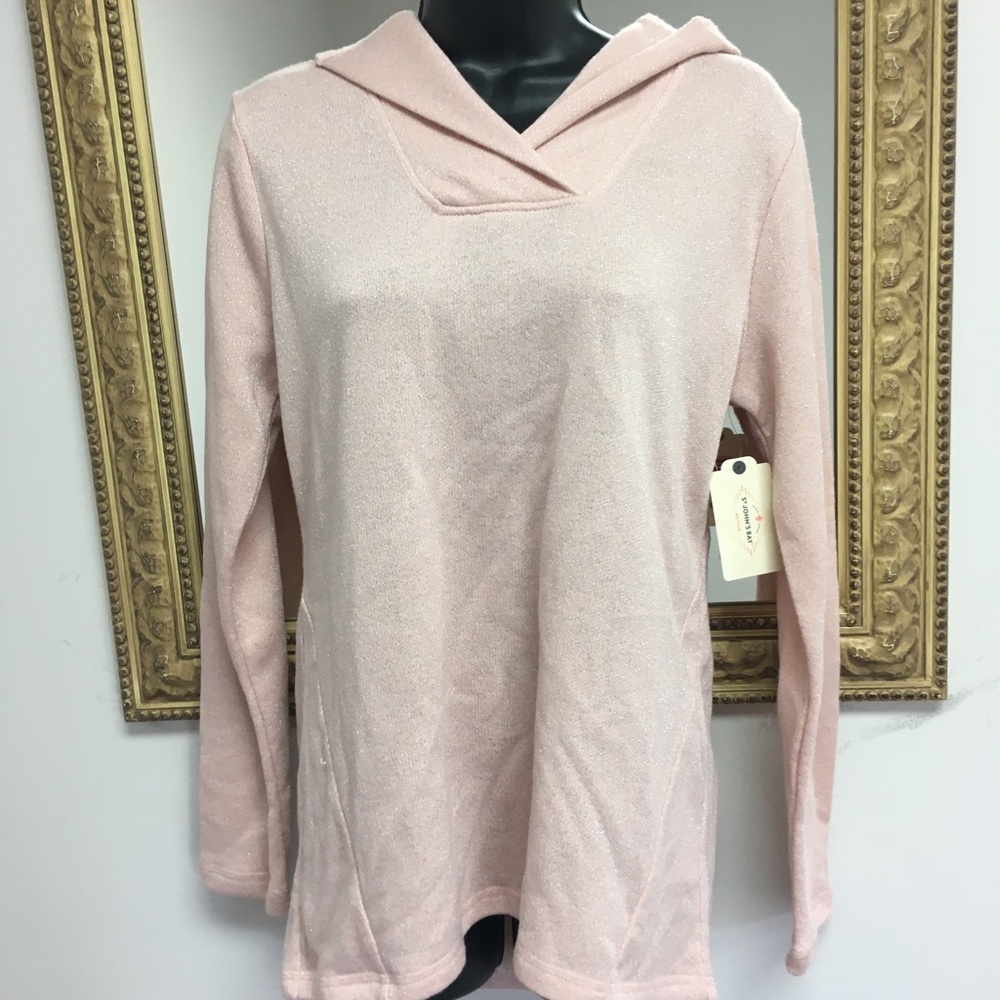 Hoodie petal Peach Bud sparkle size M new lightweight